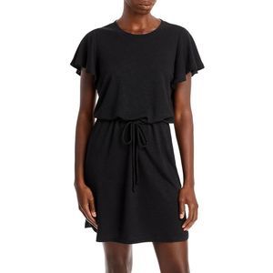 Paige Womens Brielle Black Tie Front Short Casual Mini Dress NWT